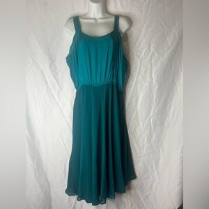 Elegant Teal Sleeveless Dress